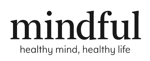Logo reading “mindful” with the tagline “healthy mind, healthy life” on a white background
