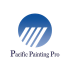 Pacific Painting Pro logo with blue circle and white diagonal stripes