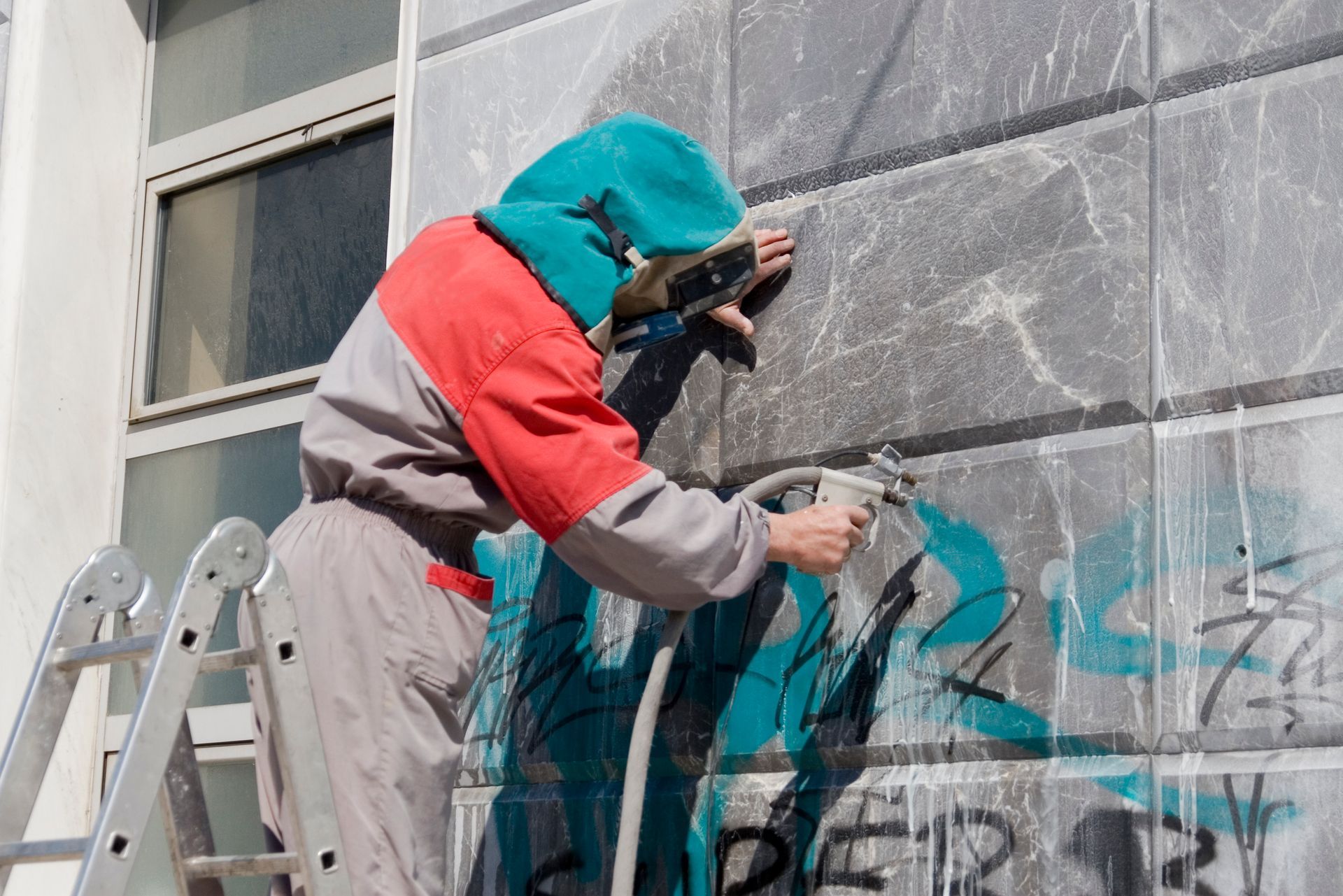 Removing Graffiti — Fontana, CA — Morning Star Sweeping Services Inc