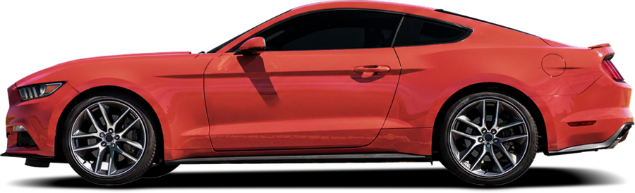Red sports coupe in side profile on a white background | D&D Tire & Auto Center