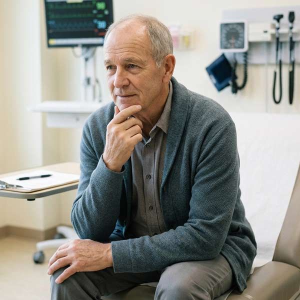A senior man with Vascular Cognitive Impairment