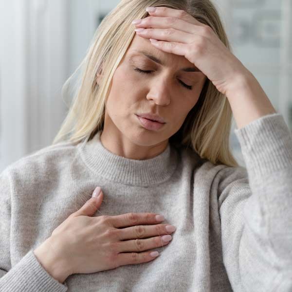 Woman with heart palpitations from long COVID