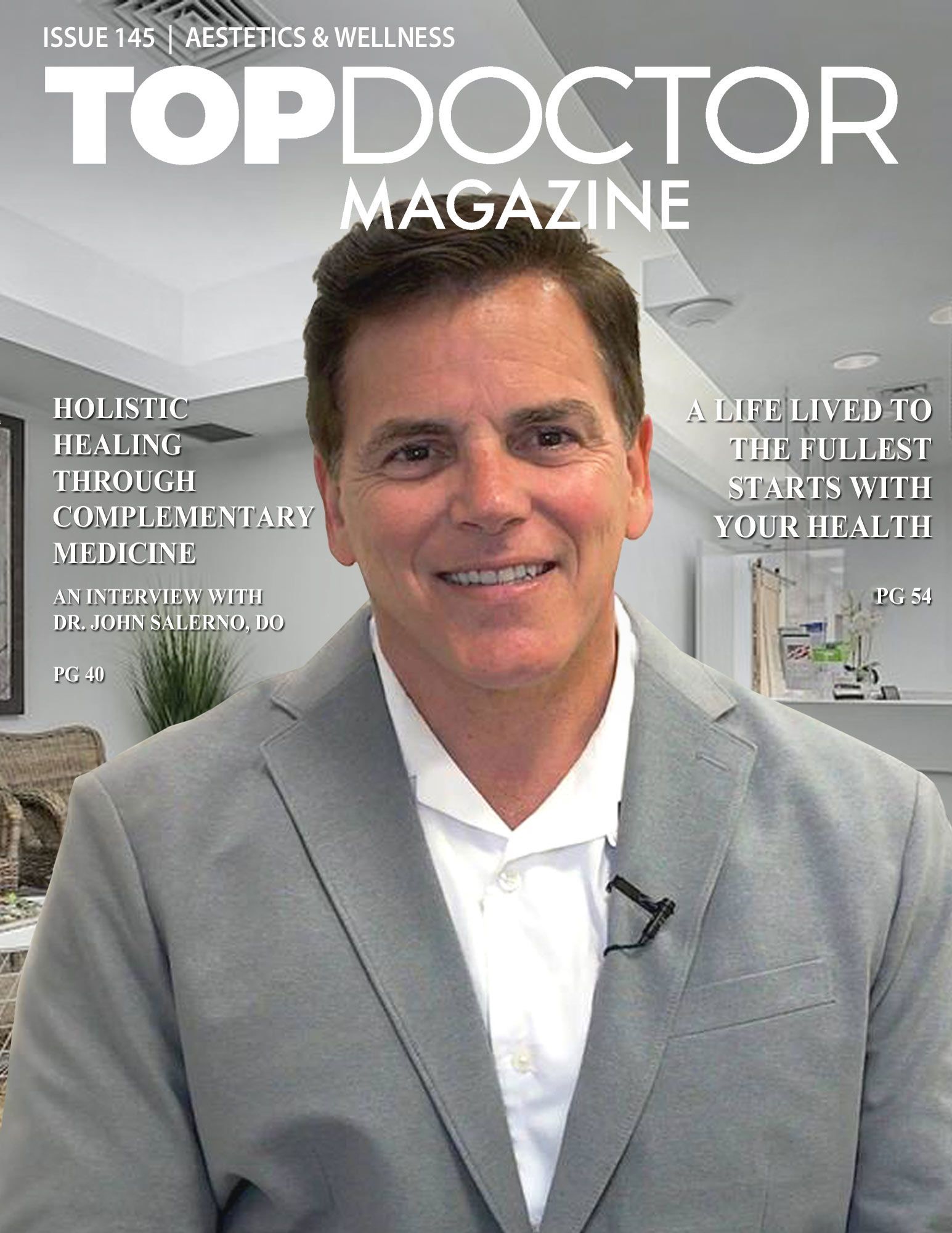 Dr. John Salerno on the cover of TopDoctor Magazine