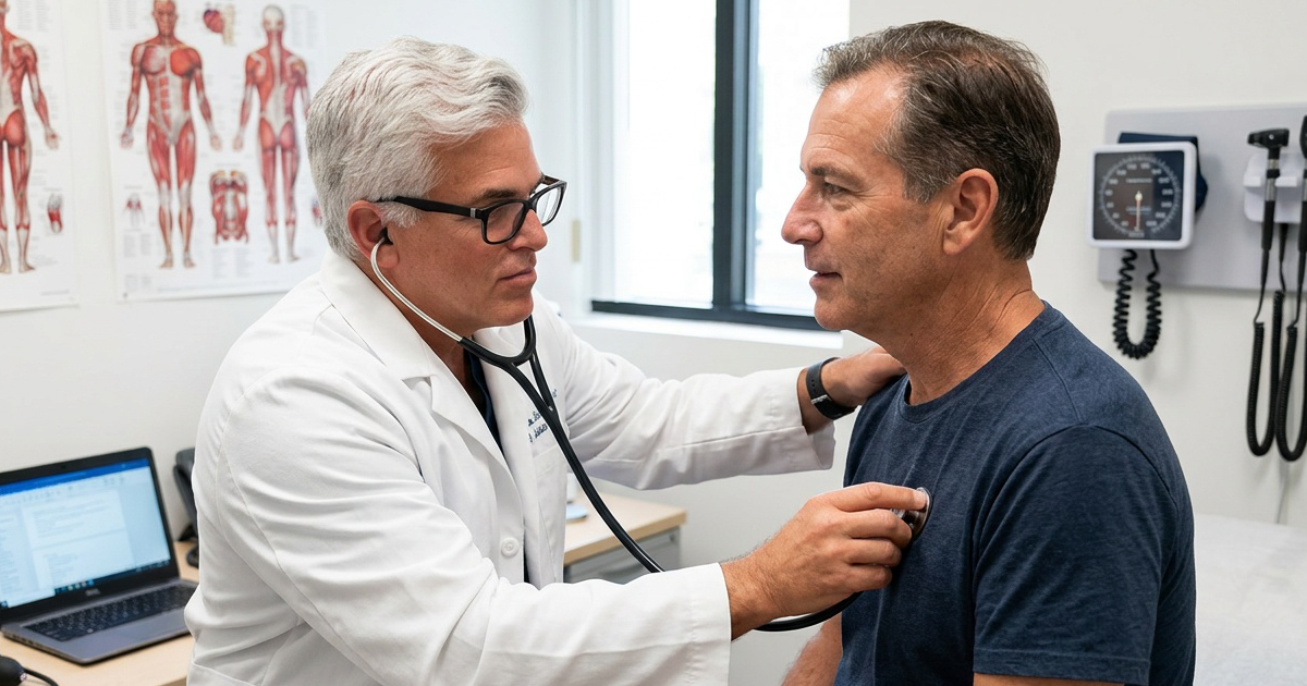 Dr John Salerno is treating a patient in his NYC office for stress management