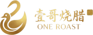 Gold logo with Chinese characters and the words “ONE ROAST” beneath a stylized golden bird