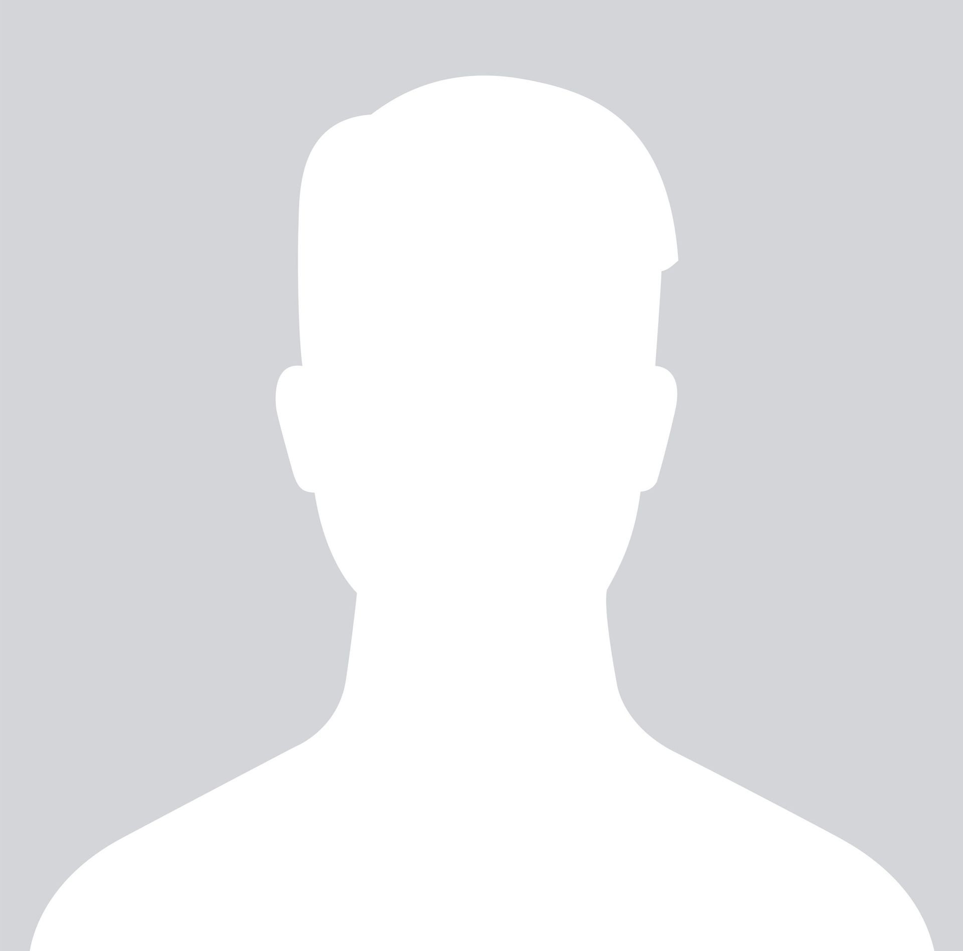 Silhouette d'une personne aux cheveux courts sur fond gris.