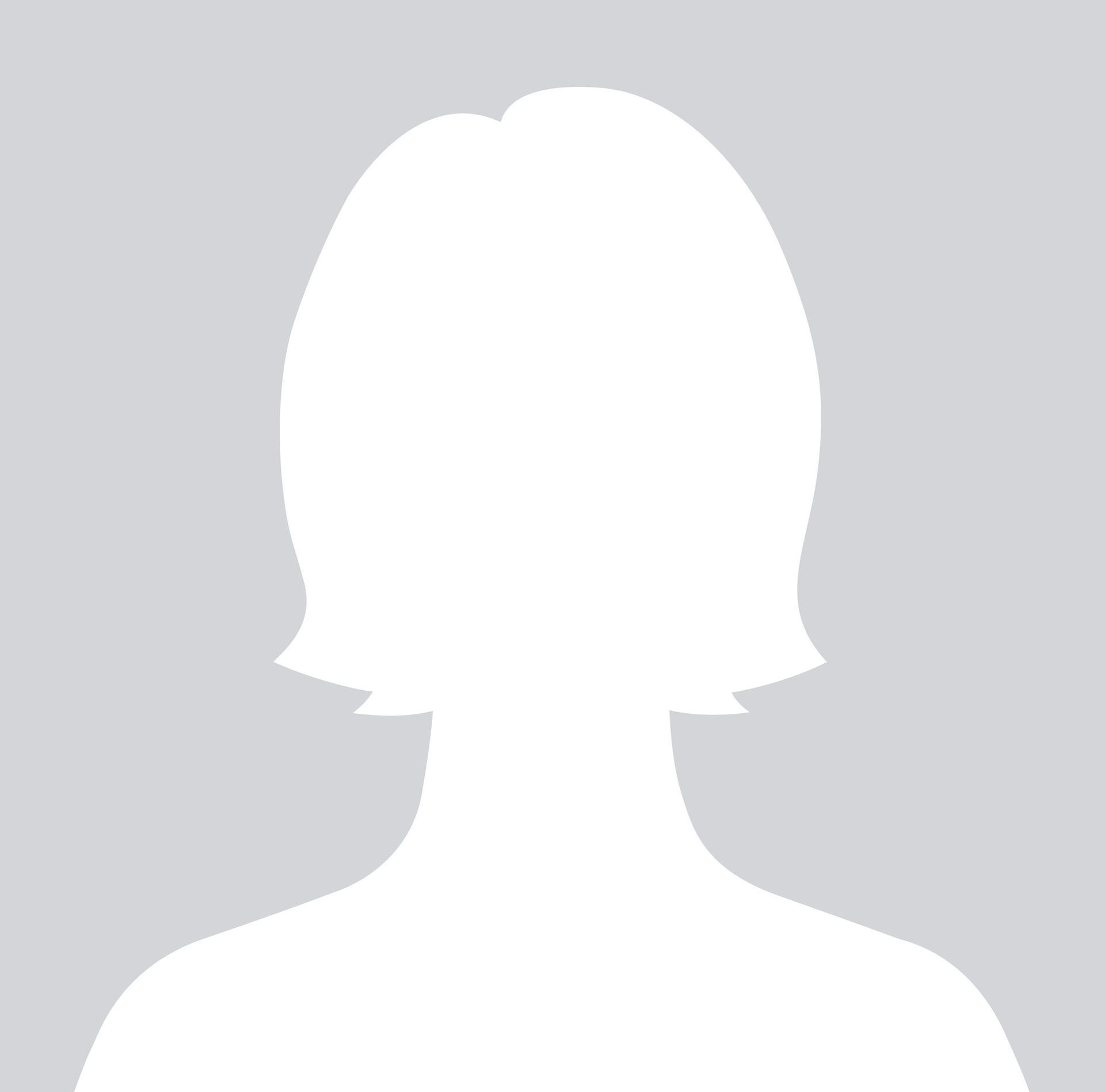 Silhouette d'une personne aux cheveux courts, épaules et poitrine visibles sur fond gris.