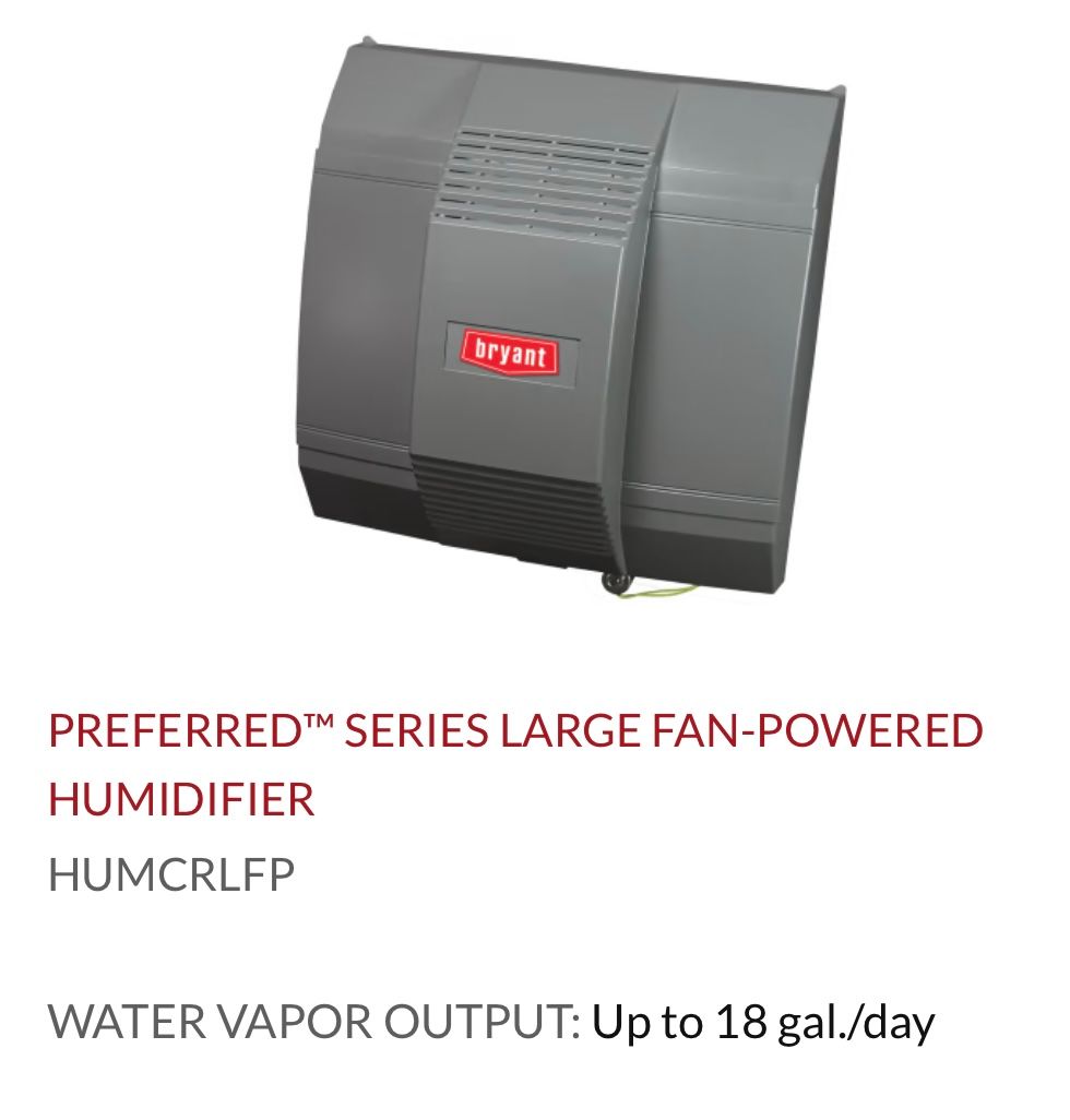 A picture of a preferred series large fan powered humidifier
