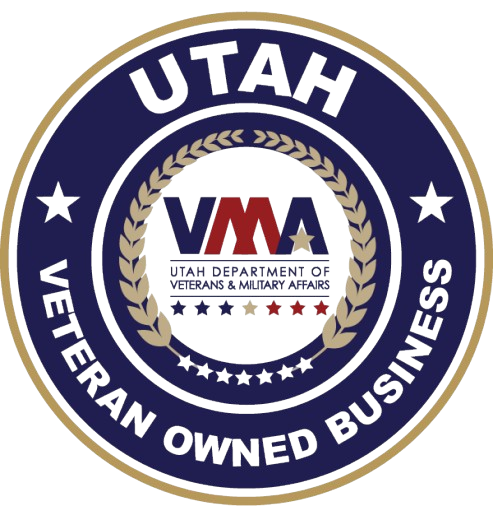 The utah department of veterans and military affairs veteran owned business logo