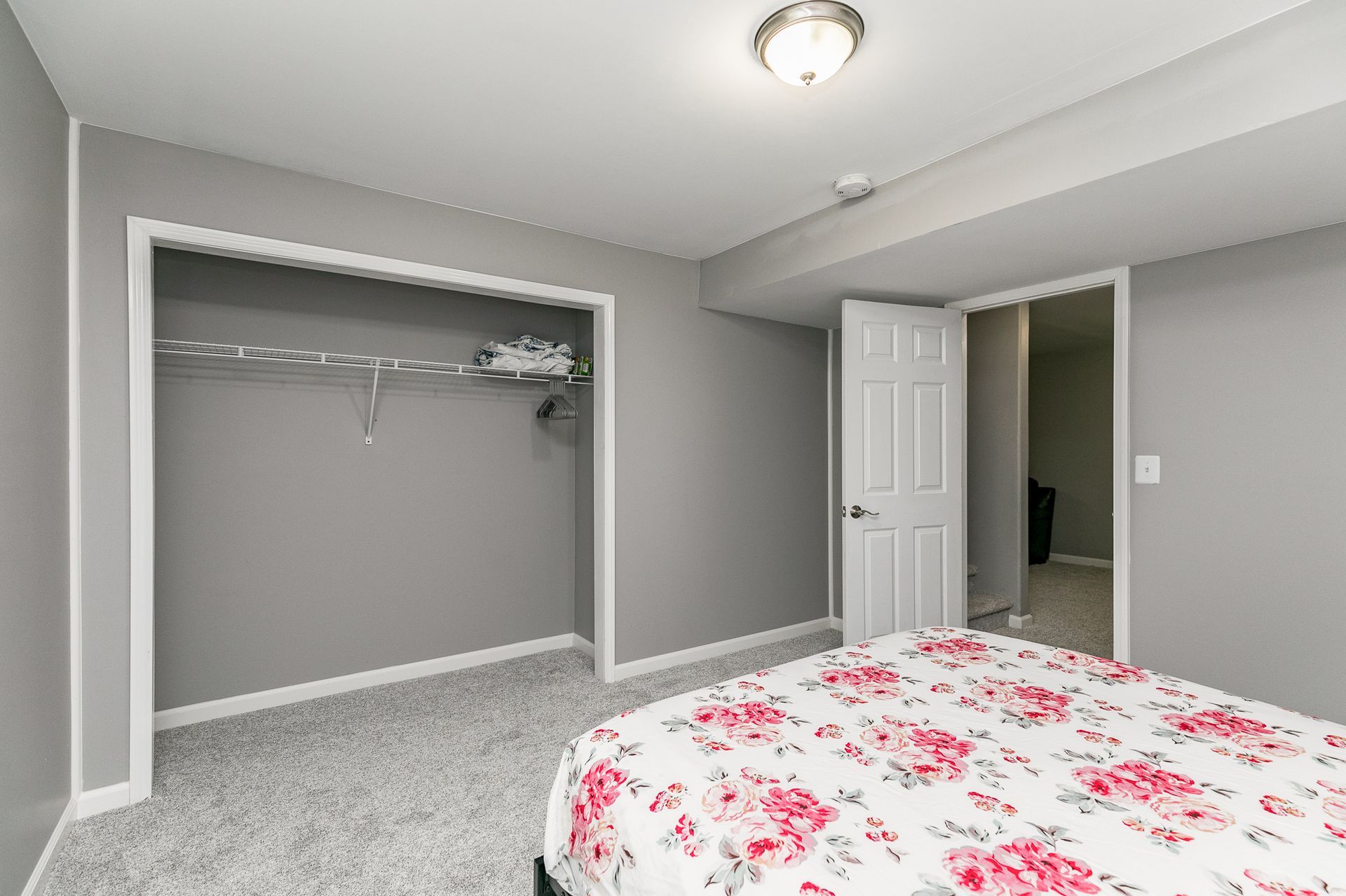 The Stadium House bedroom and door