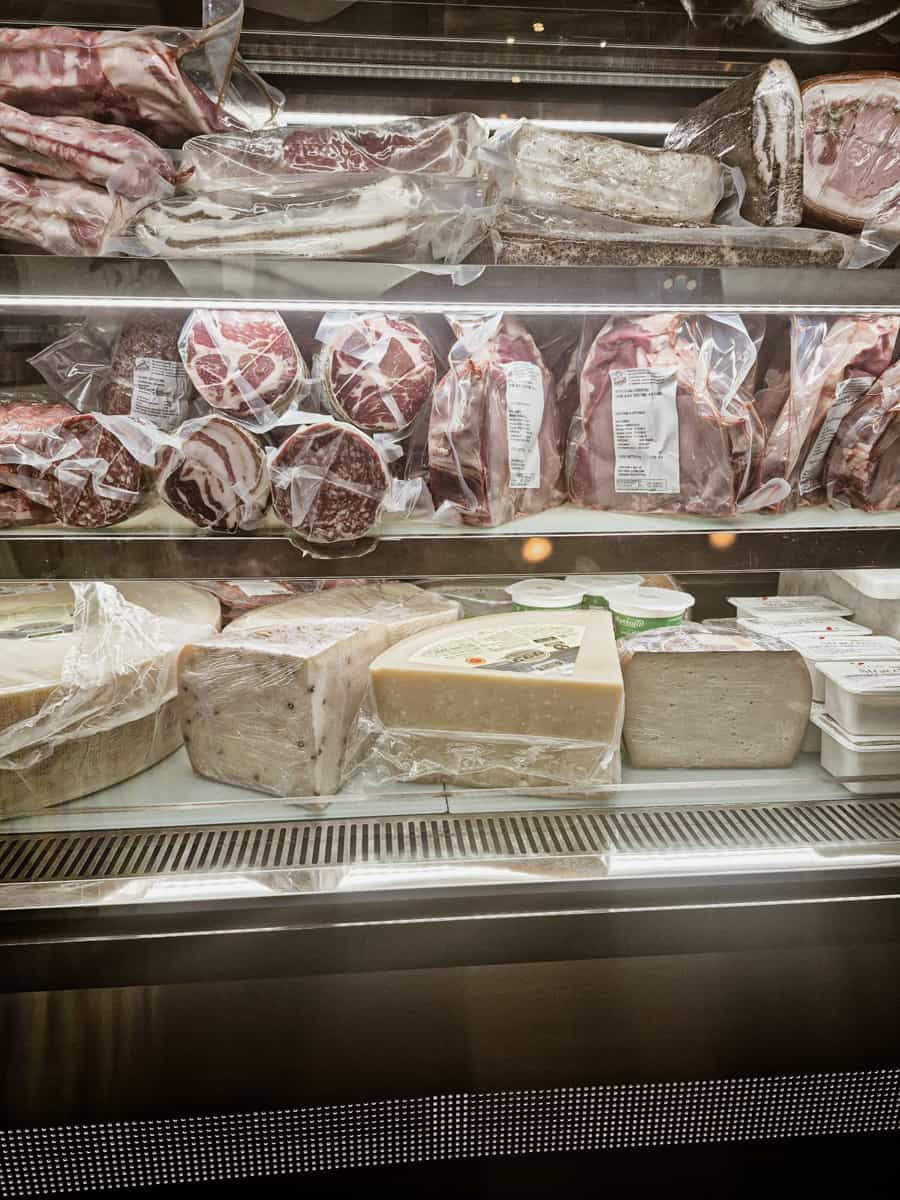 Meat stored in restaurant fridge