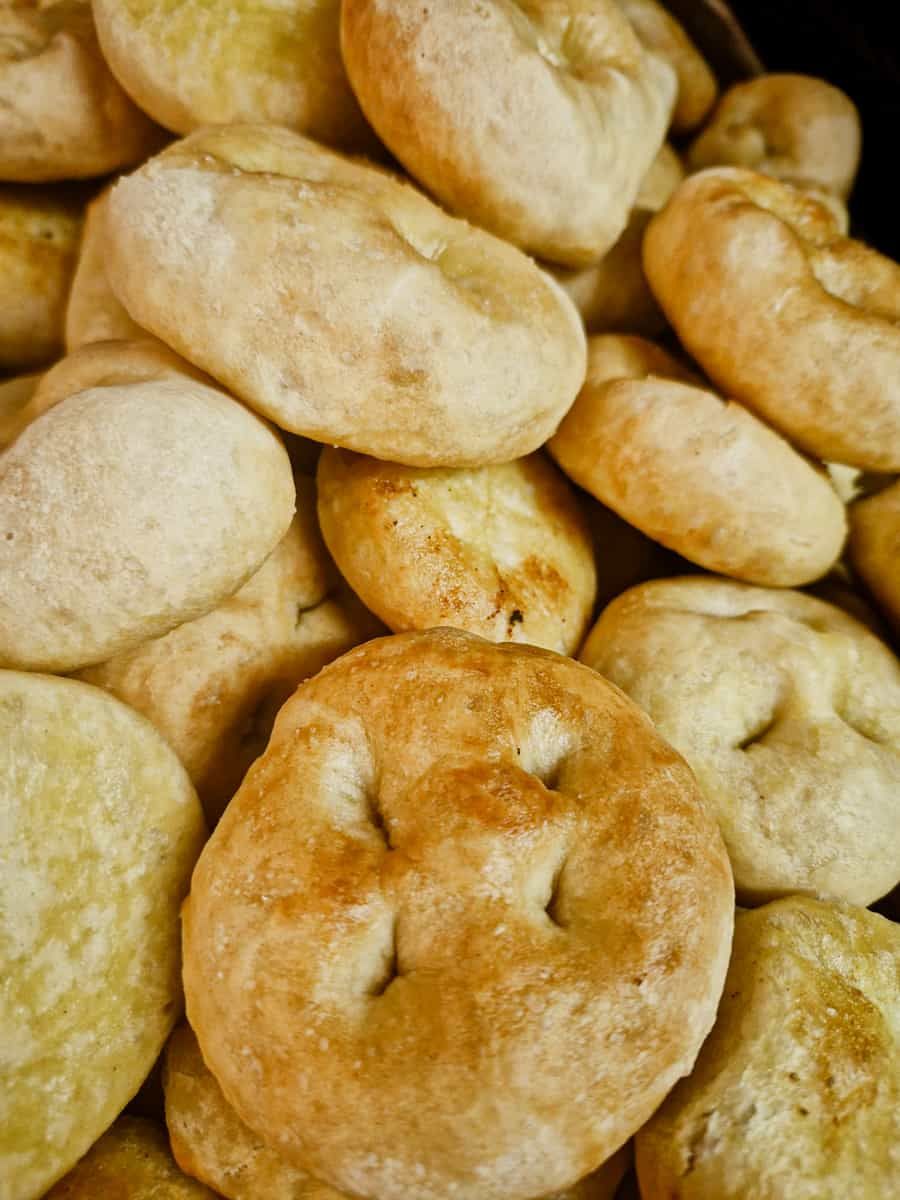 Sliced white bread
