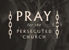 Pray for the persecuted church, with broken chains.