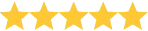 A row of yellow stars on a white background.