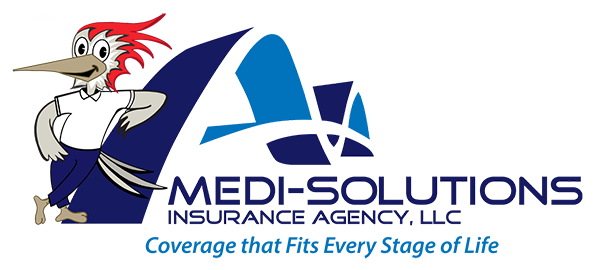 Logo for Medi-Solutions Insurance Agency, LLC. Features a blue