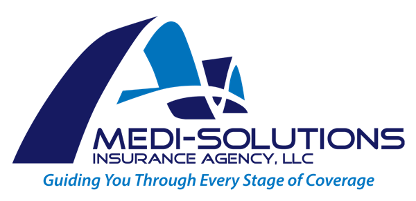 Logo of Medi-Solutions Insurance Agency, LLC, featuring a blue 