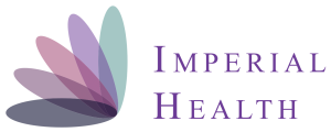 Imperial Health logo: stylized flower in shades of purple, pink, and green, with text “Imperial Health.”