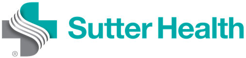 Sutter Health logo: a teal cross with white swirls and the words