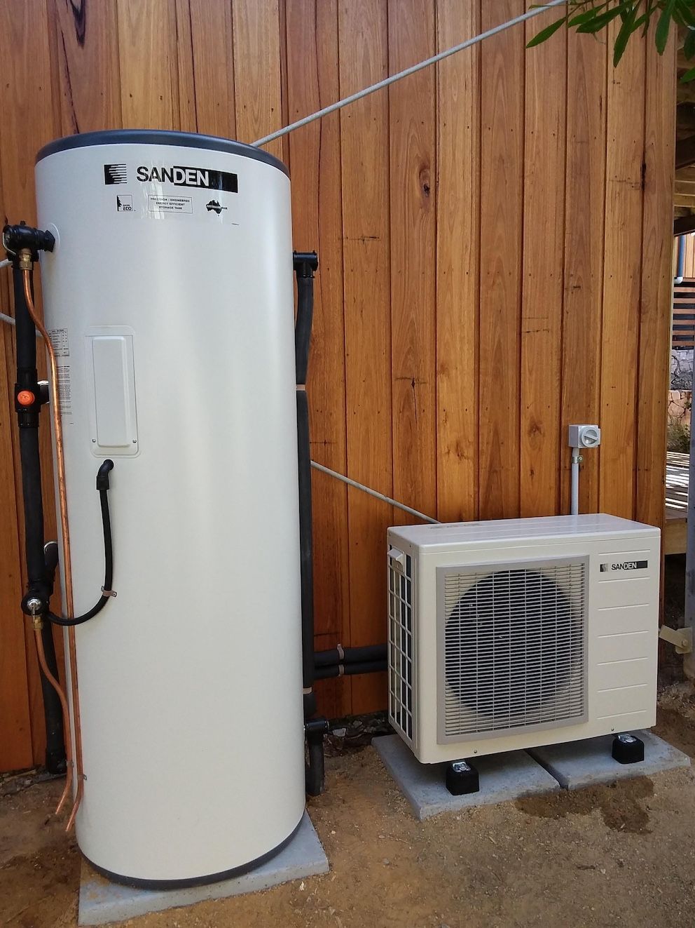 Typical Sanden Installation — Sunworks Eco Plumbing In Torquay, VIC