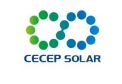 Logo CECEP SOLAR: due cerchi intrecciati di punti colorati, testo sotto.