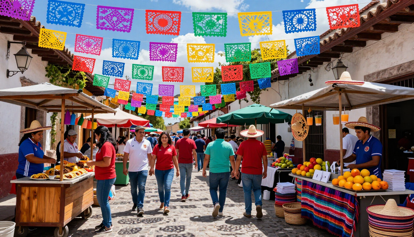 Vibrant Mexican Street Market