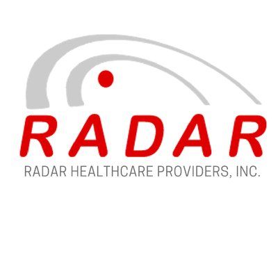 Radar healthcare providers inc. logo on a white background