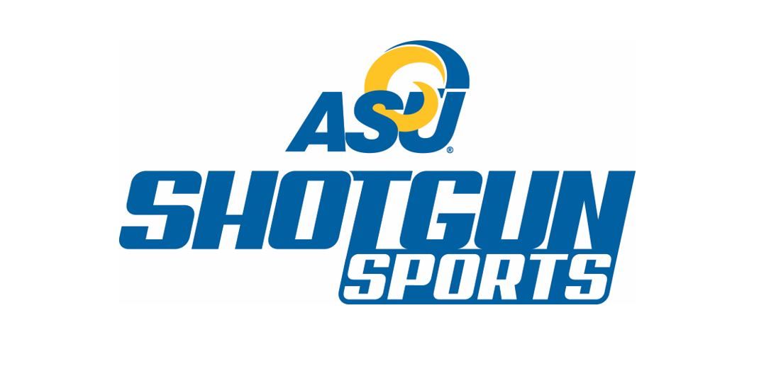 ASJ Shotgun Sports logo in blue and gold on a white background