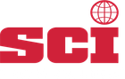 Red SCI logo with a globe icon above the “I” on a white background