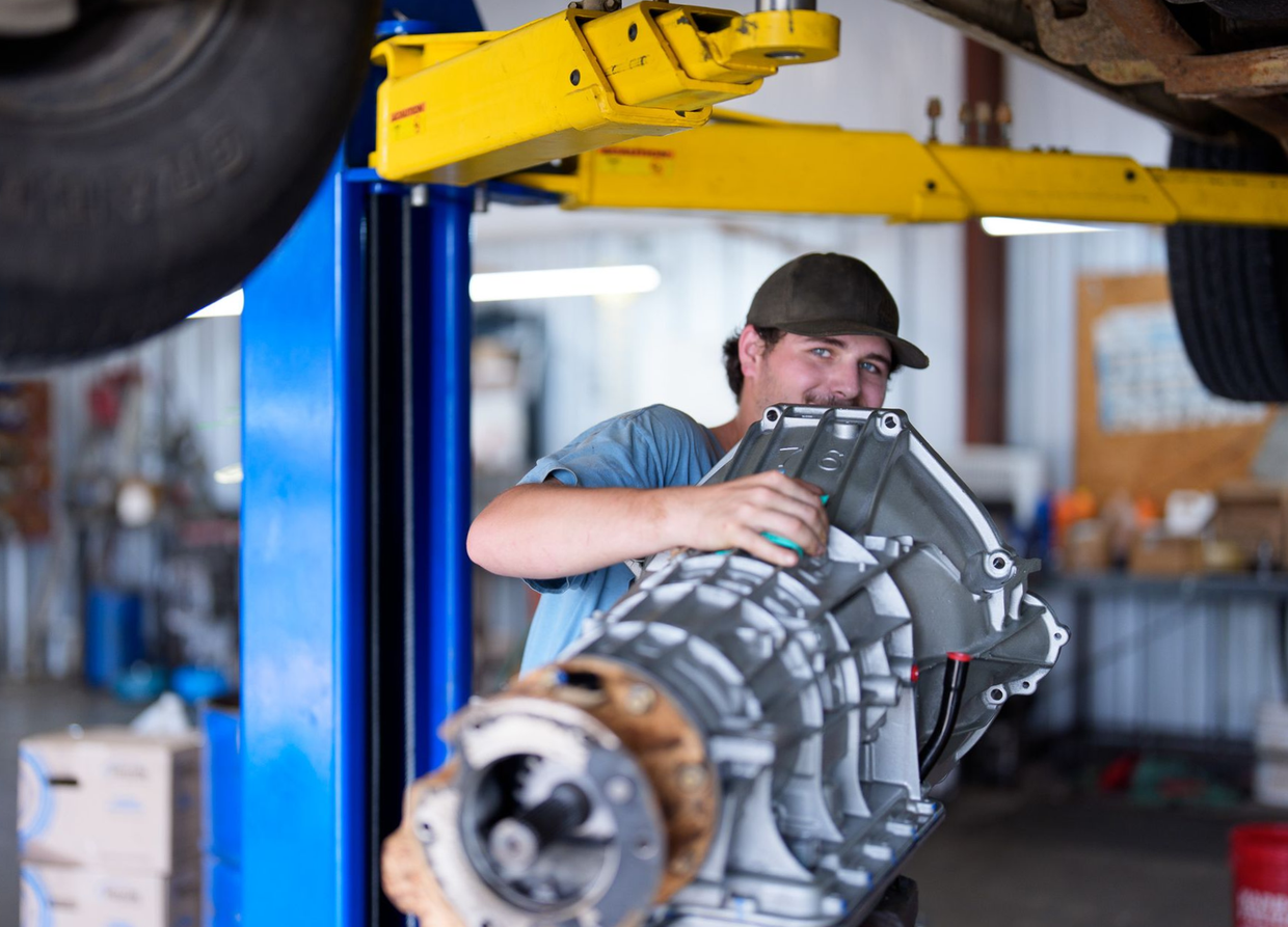 Transmission rebuild in progress at Performance Automotive