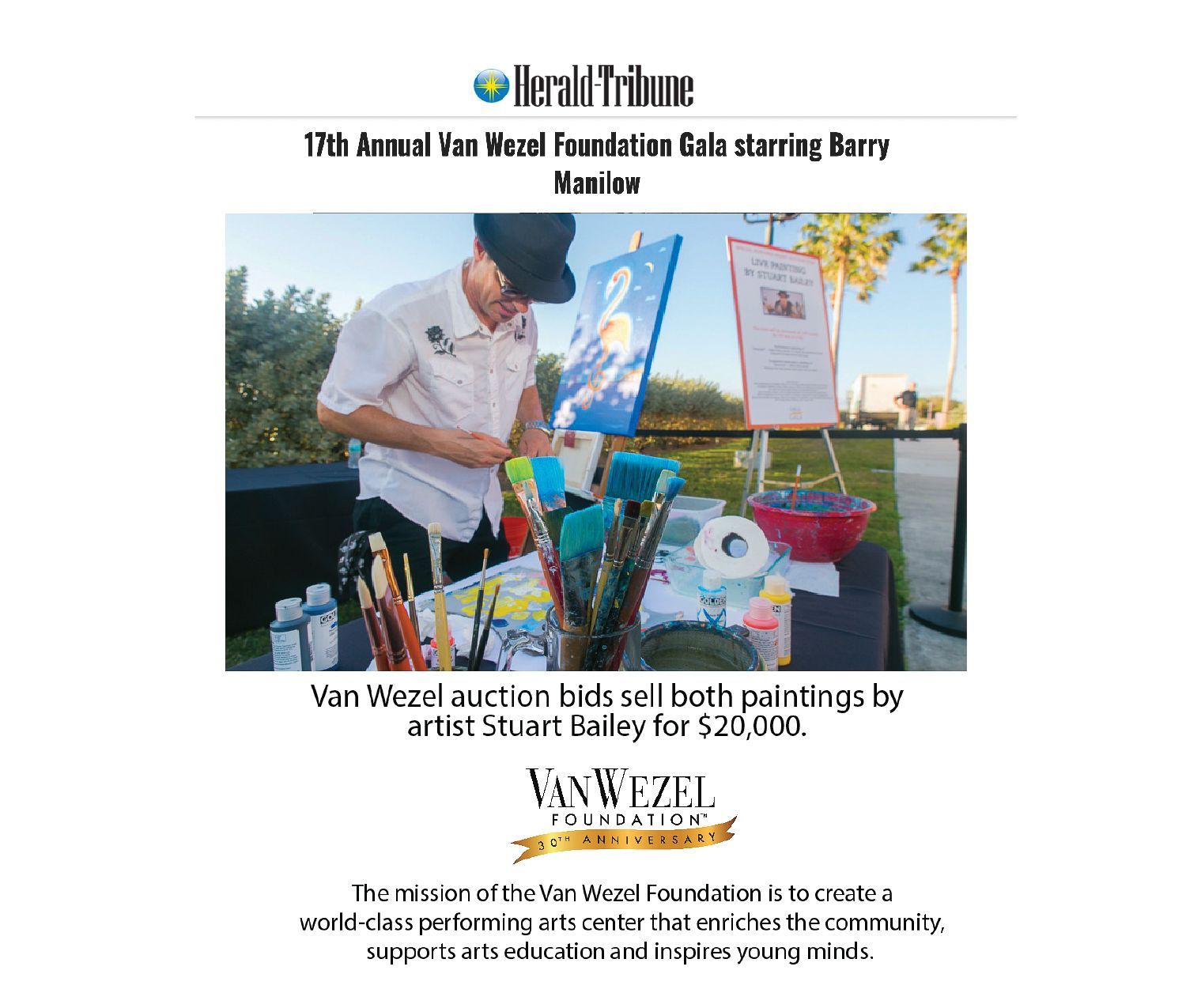 A man is painting a picture on a canvas.