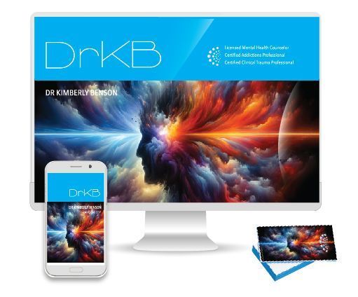 Website for Sarasota Dr Kimberly Benson Shows the graphics for cell phone and website sample business cards