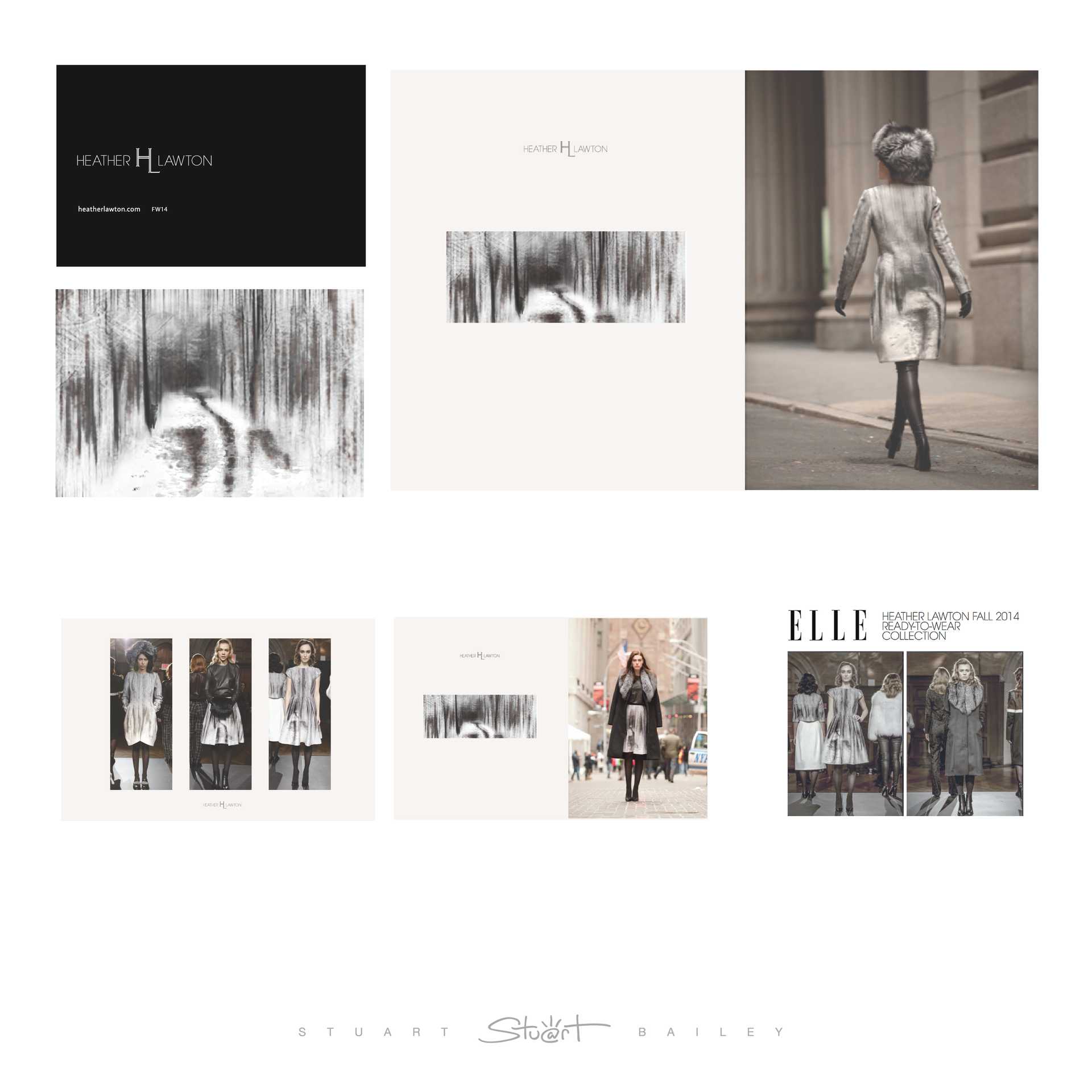 A collage of images of a woman walking down a street. graphic design by Stuart Bailey Sarasota