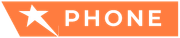 An orange rectangular banner featuring a white star icon to the left and the word