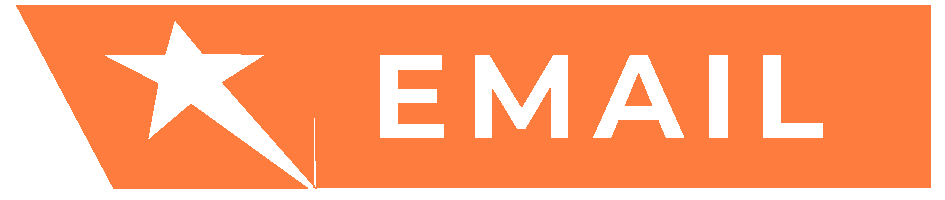 Orange button with white star and the word email