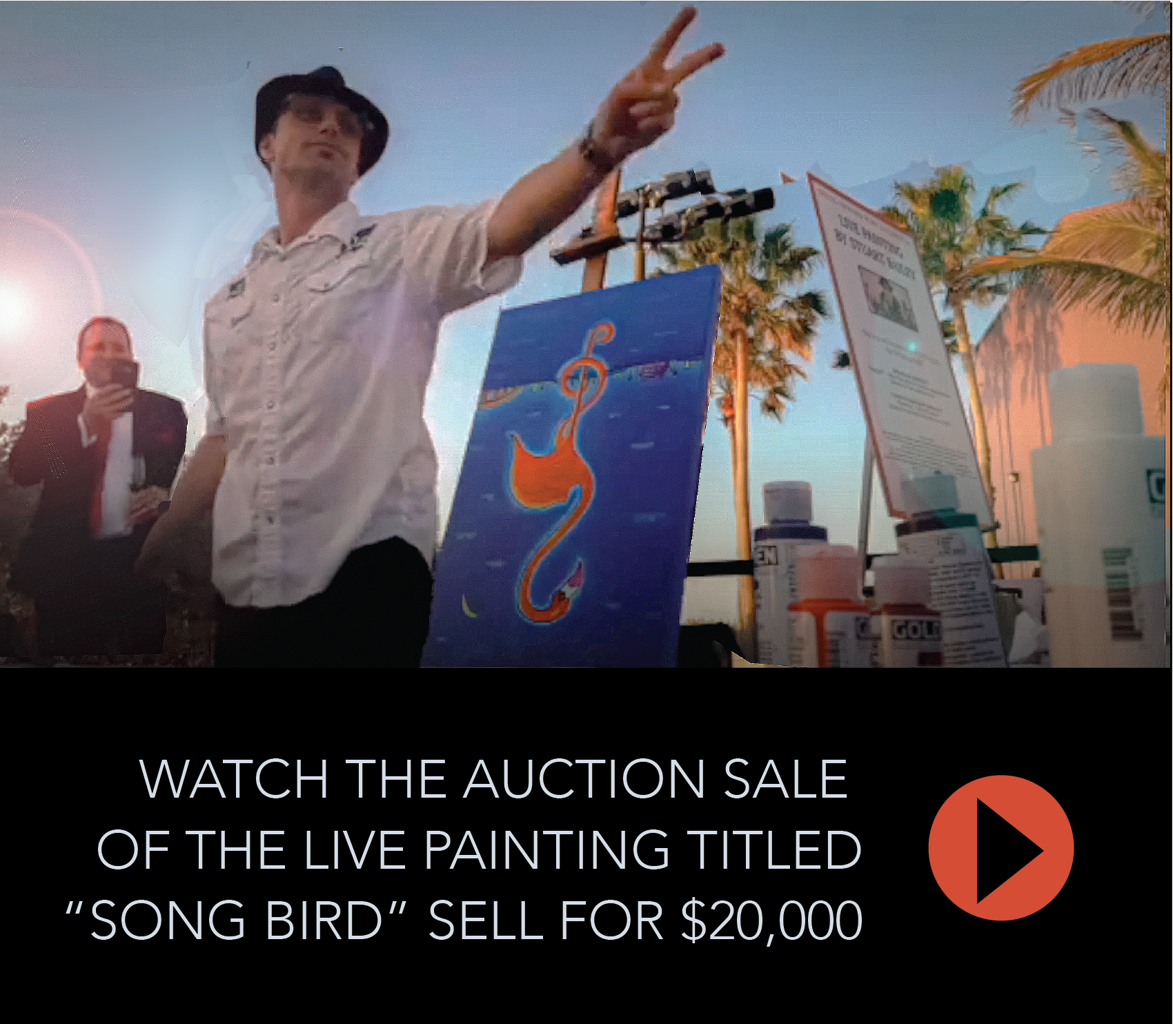 Stuart Bailey sells his painting