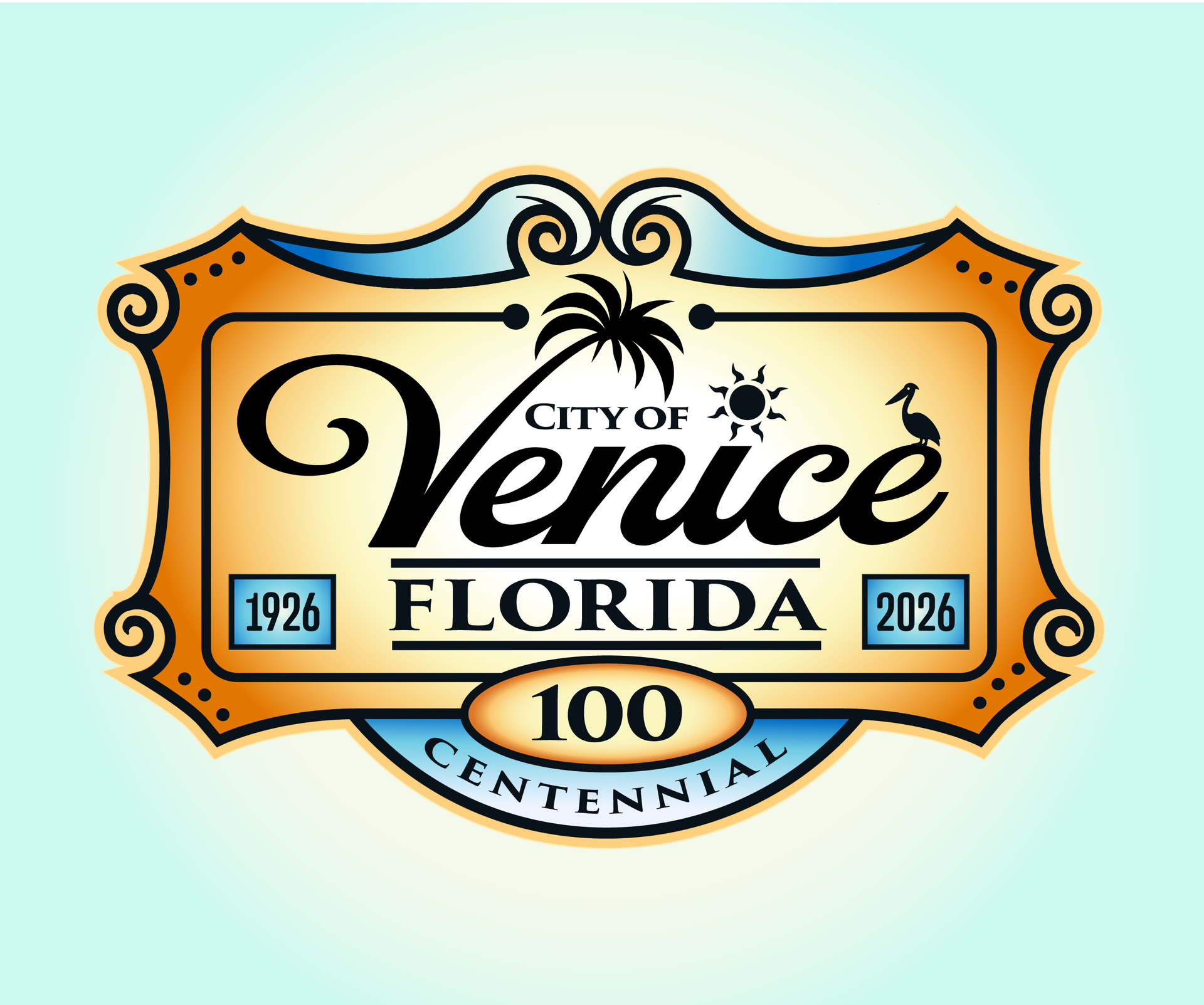 Logo design for 100 year Celebration Centennial for
The City of Venice Florida