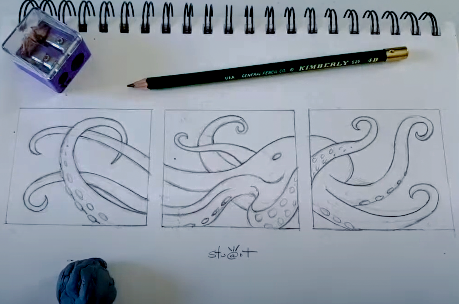 Octopus tri fecta painting video
