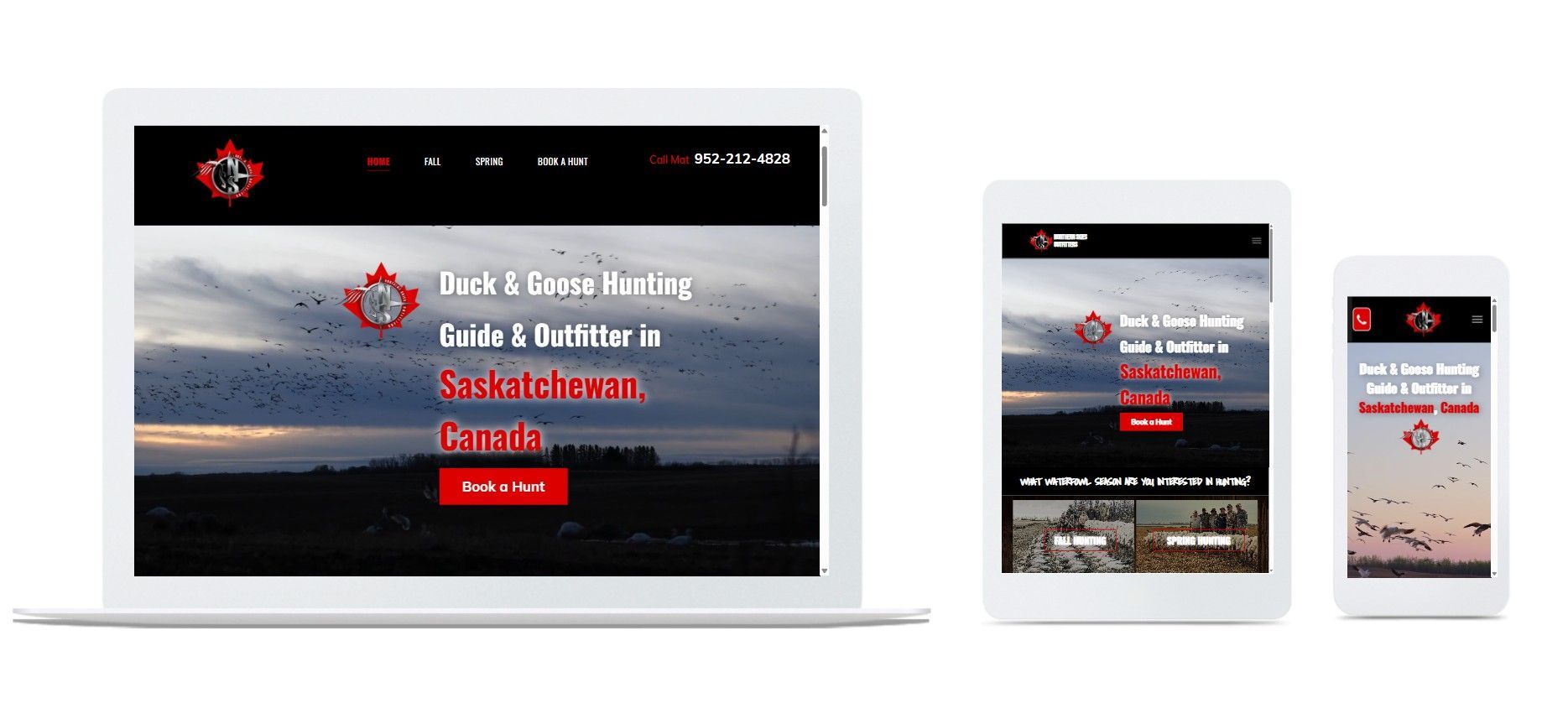Canadian Waterfowl Outfitter Website
