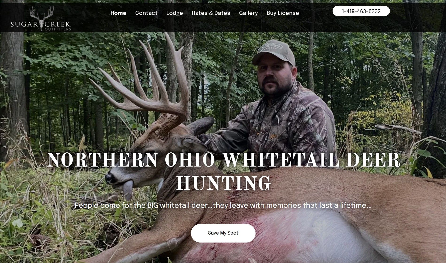 Deer Hunting Guide Web Design Client