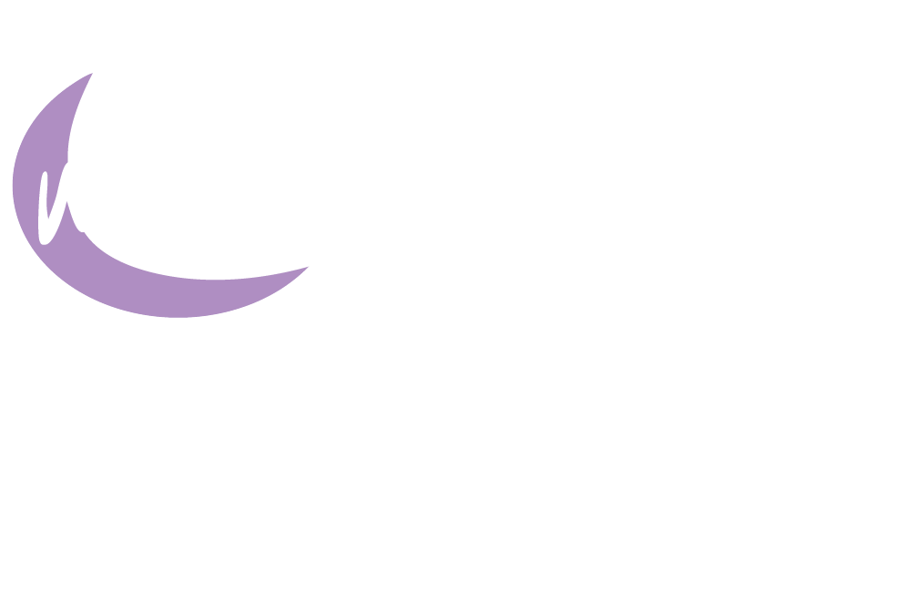 Logo text mind on wine in wit met wit wijnglas en paarse swoosh