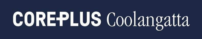 COREPLUS Coolangatta logo on a dark blue background