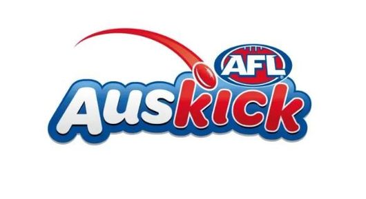 AFL Auskick logo in blue and red with a red football arc