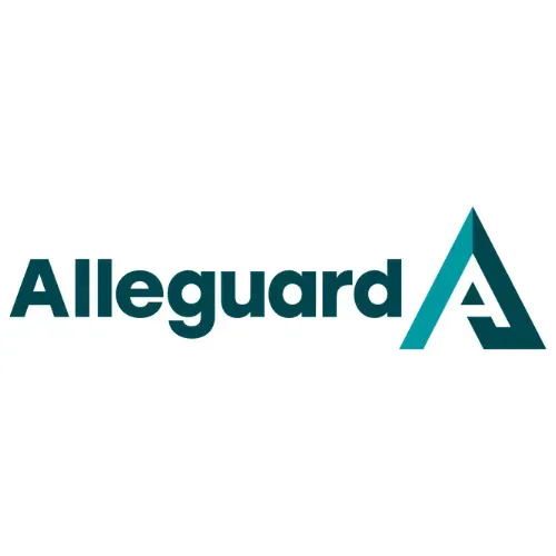 Alleguard a logo on a white background