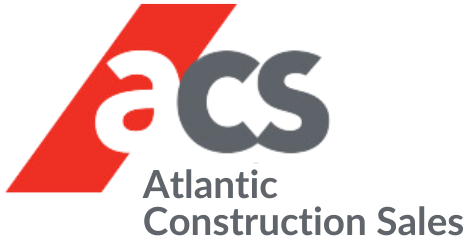 The logo for acs atlantic construction sales is red and gray.