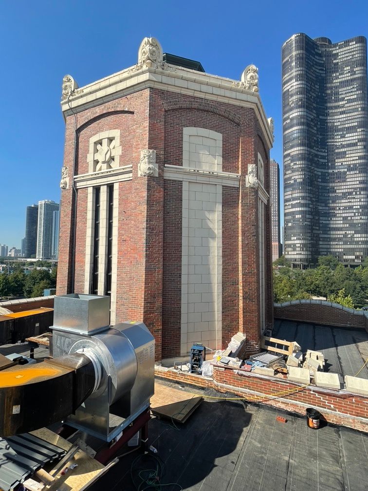 Reset Terra Cotta Capstones at Navy Pier