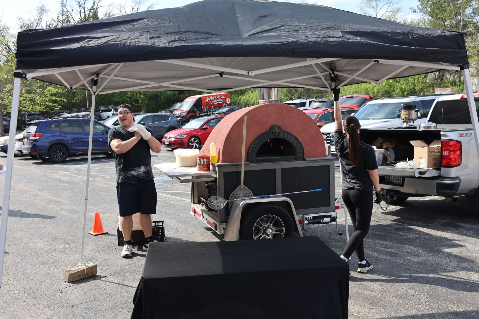 Brick-oven pizza at Battista's Artisan Pizzeria