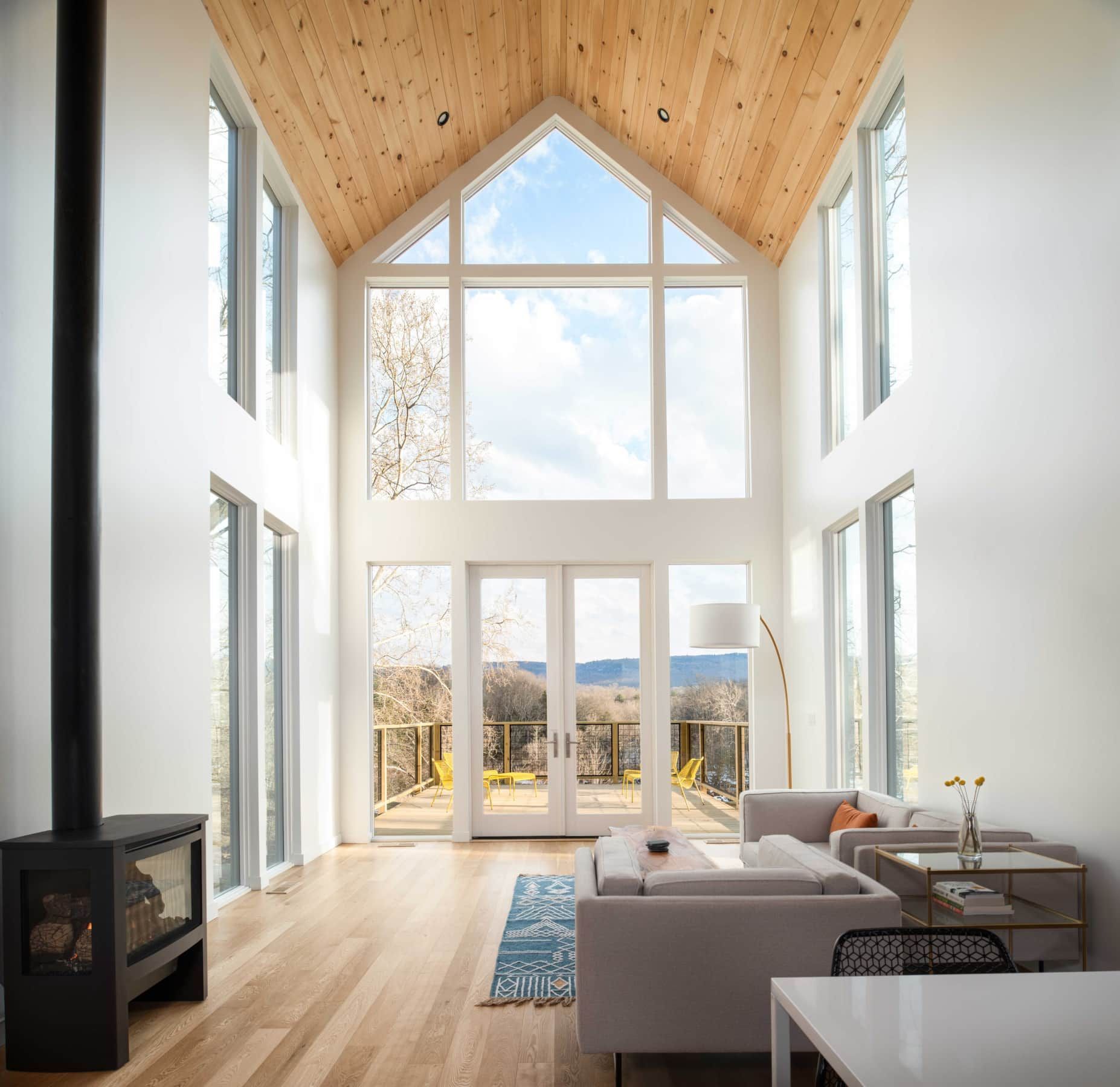 View of common area overlooking goat pasture