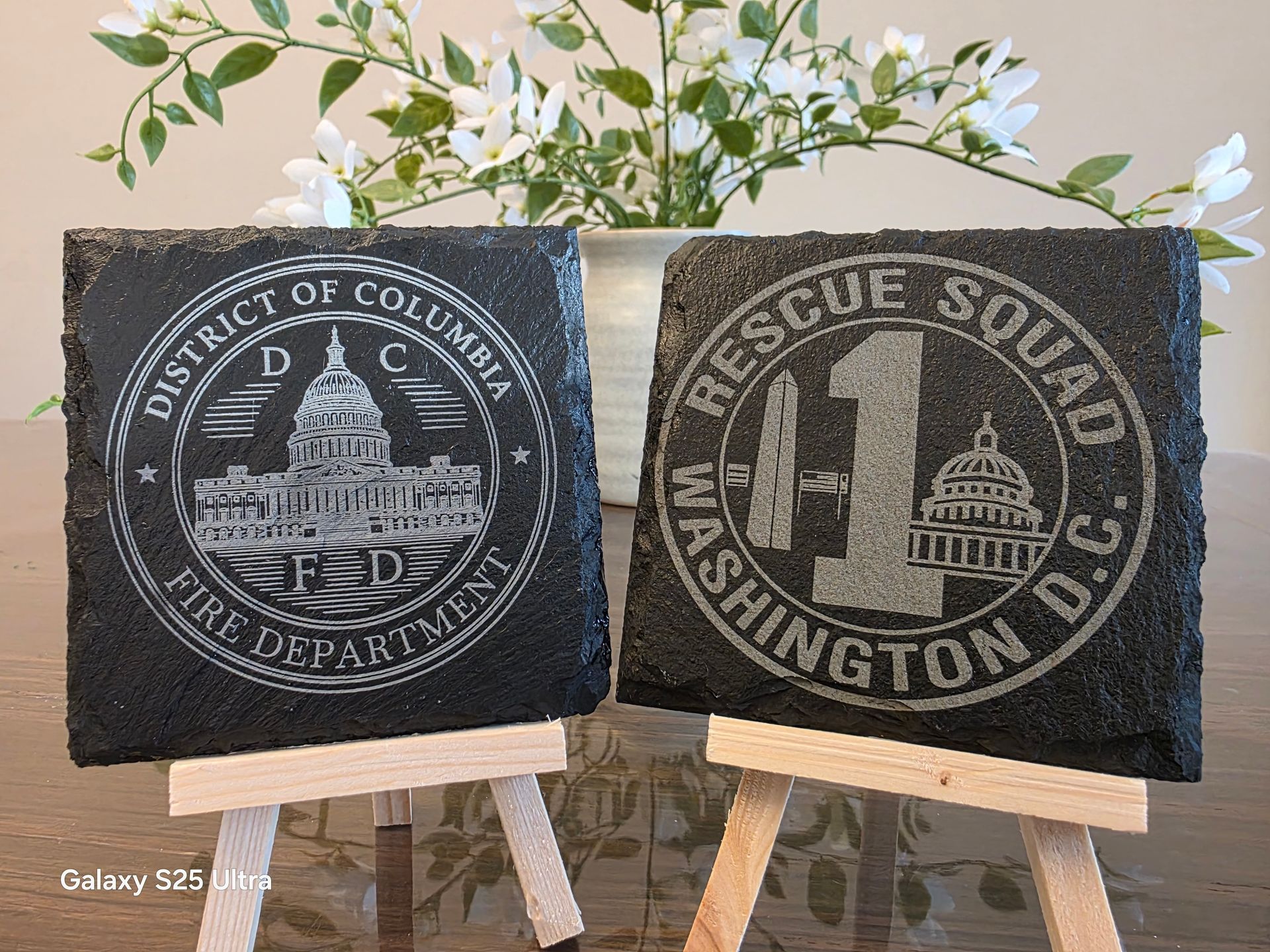 Personalized slate coasters