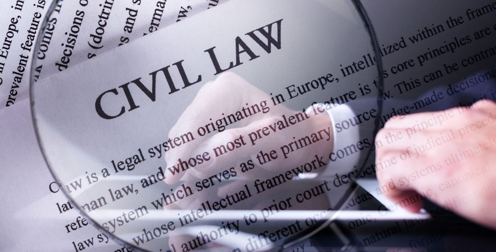 A magnifying glass over a document with the words