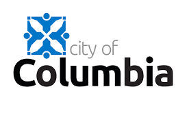 City of Columbia logo with blue emblem and black text